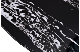 Журнальный стол 30B-85531, 90x90x41, МДФ с полимерным покрытием под мрамор, черный / хром