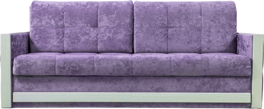 Диван прямой Адель 2, Plush purple velvet, декор Рамух белый