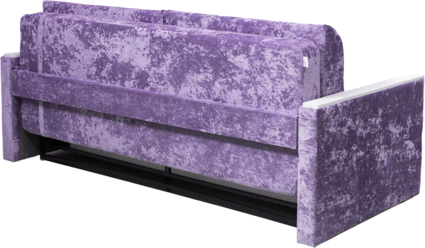 Диван прямой Адель 2, Plush purple velvet, декор Рамух белый
