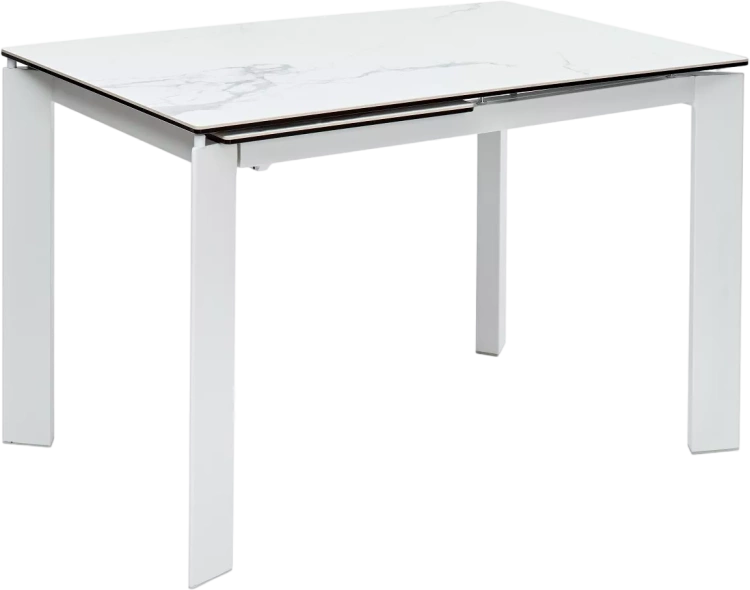 Кухонный стол раздвижной Corner 120, High Gloss Statuario керамика ...