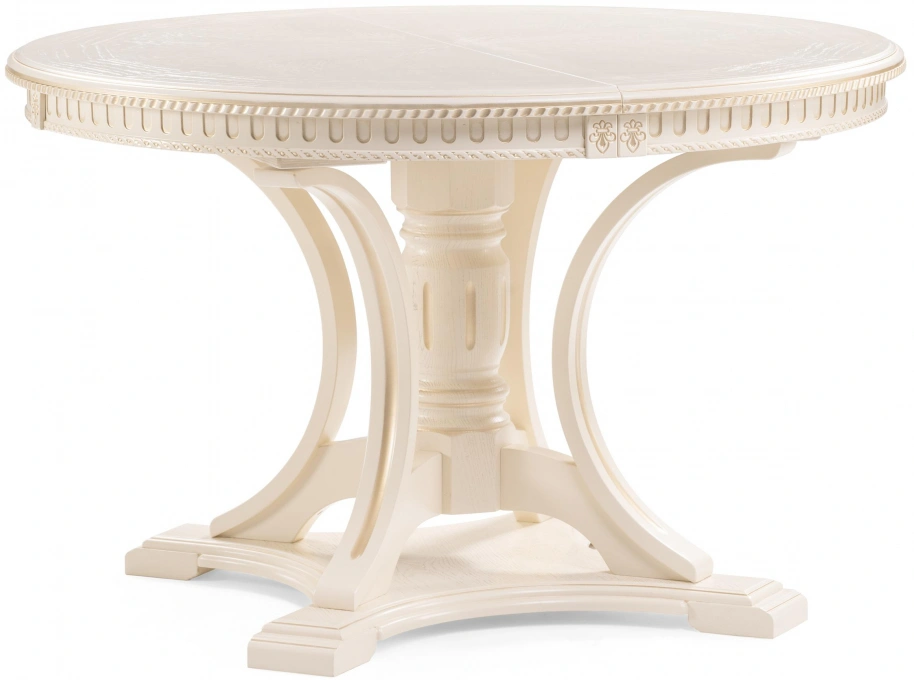 Кухонный раздвижной стол Нозеан, бежевый / золото