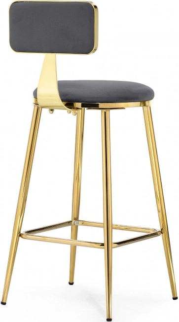 Полубарный стул Persi, темно-серый / золотой
