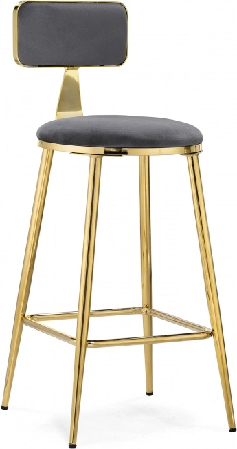 Полубарный стул Persi, темно-серый / золотой