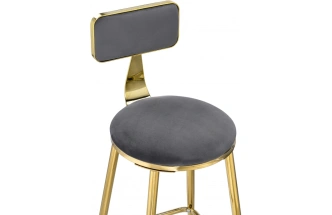 Полубарный стул Persi, темно-серый / золотой