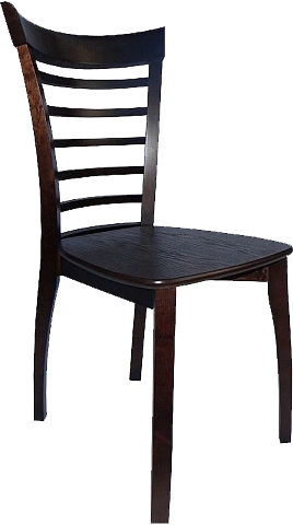 Стул Бурбон, деревянный, жесткий, орех темный