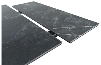 Кухонный обеденный стол Monaco, раздвижной 180, черный Quadro Wacom forest Pulido, каркас черный 