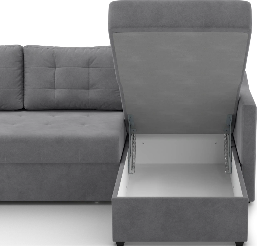 Диван угловой Бонд, модель 123, Ultra Grey (темно-серый)
