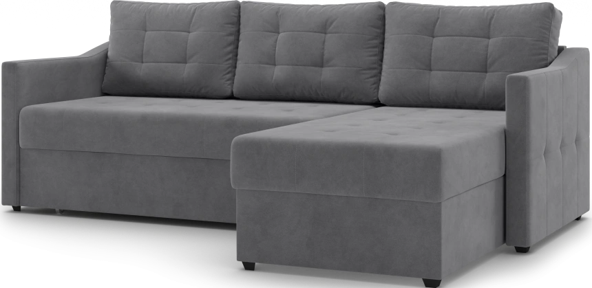 Диван угловой Бонд, модель 123, Ultra Grey (темно-серый)