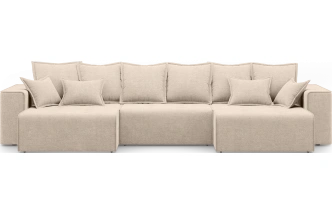 Диван П-образный трехместный Венте, модель 035, Danco 130 (бежевый)