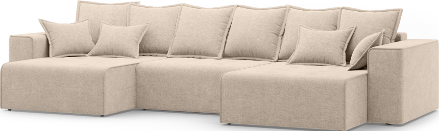 Диван П-образный трехместный Венте, модель 035, Danco 130 (бежевый)