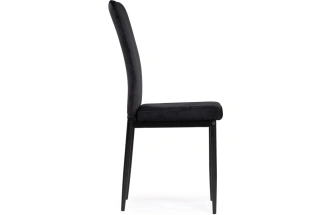 Стул на металлокаркасе Rek, мягкий, черный / черный