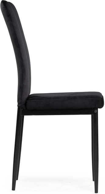 Стул на металлокаркасе Rek, мягкий, черный / черный