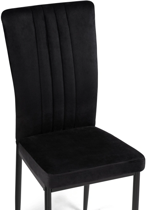 Стул на металлокаркасе Rek, мягкий, черный / черный