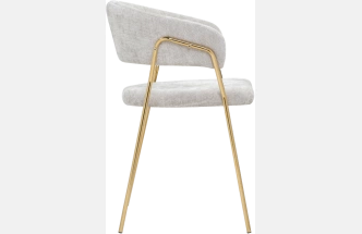 Стул Kamelia 1, light gray fabric / gold