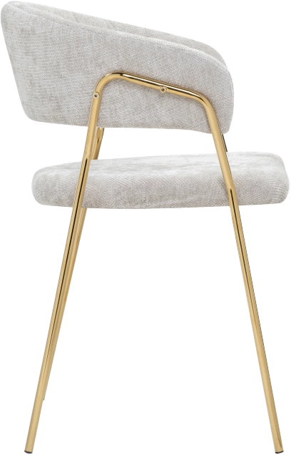 Стул Kamelia 1, light gray fabric / gold