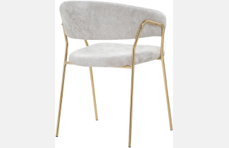 Стул Kamelia 1, light gray fabric / gold
