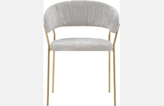 Стул Kamelia 1, light gray fabric / gold