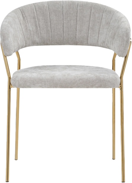 Стул Kamelia 1, light gray fabric / gold
