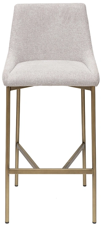 Барный стул 163YH-16963, рогожка, белый / бронза 