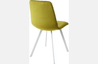 Стул Daiquiri, мягкий, Bluvel-75 Oliva, белый каркас, велюр