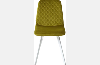 Стул Daiquiri, мягкий, Bluvel-75 Oliva, белый каркас, велюр