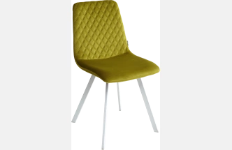 Стул Daiquiri, мягкий, Bluvel-75 Oliva, белый каркас, велюр