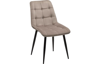 Стул Chic, мягкий, Bluvel-40 бежевый, черный каркас