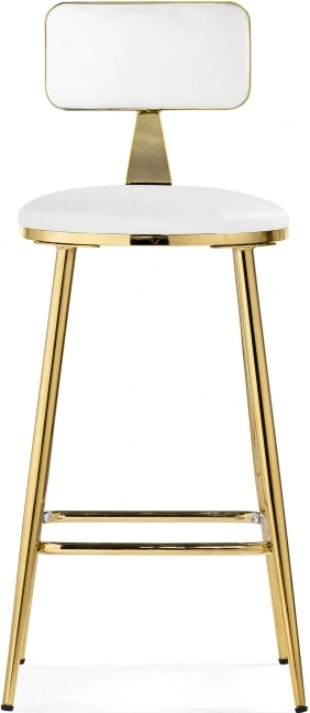 Полубарный стул Persi, белый / золотой