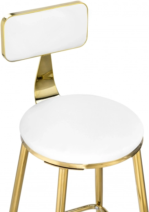 Полубарный стул Persi, белый / золотой