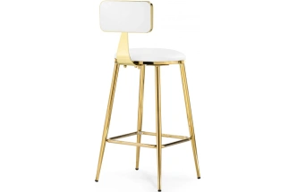 Полубарный стул Persi, белый / золотой