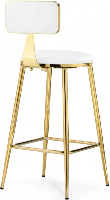 Полубарный стул Persi, белый / золотой