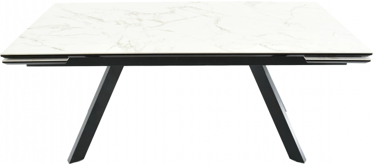 Кухонный обеденный стол Monaco, раздвижной 180, серый Calacata vaglioro, каркас черный 