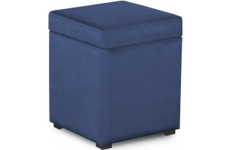Банкетка-пуф № 20, с ящиком для хранения, альба синий
