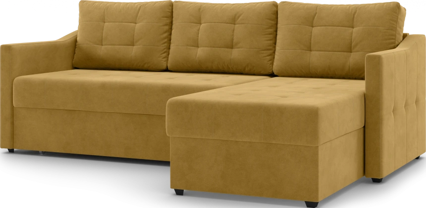 Диван угловой Бонд, модель 123, Ultra Mustard (горчичный)