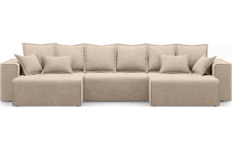 Диван П-образный трехместный Венте, модель 035, Danco 290 (коричневый)