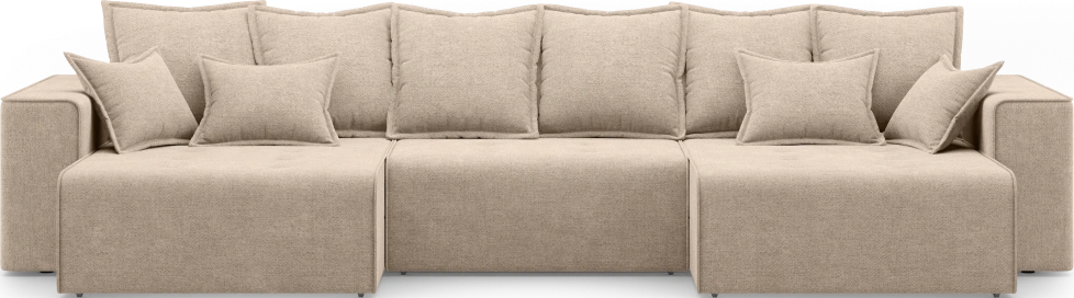 Диван П-образный трехместный Венте, модель 035, Danco 290 (коричневый)