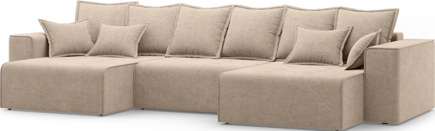 Диван П-образный трехместный Венте, модель 035, Danco 290 (коричневый)