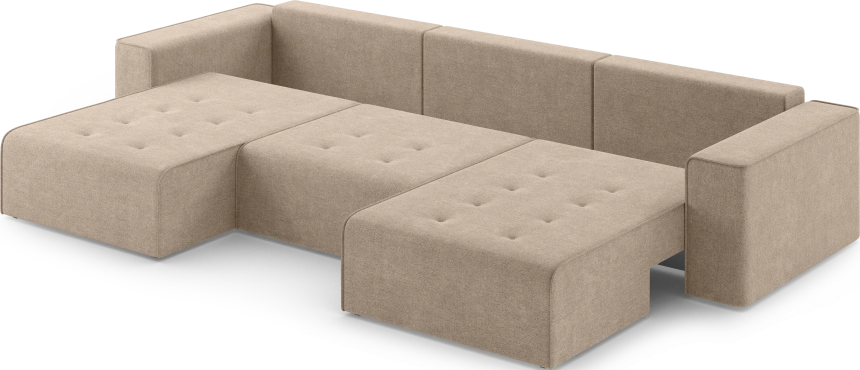 Диван П-образный трехместный Венте, модель 035, Danco 290 (коричневый)