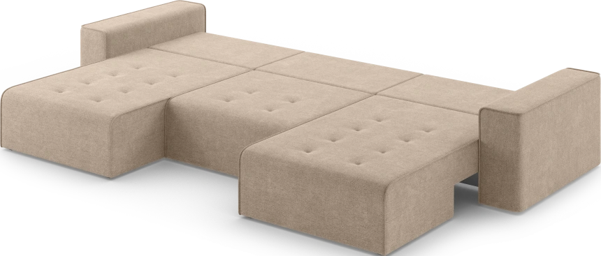 Диван П-образный трехместный Венте, модель 035, Danco 290 (коричневый)