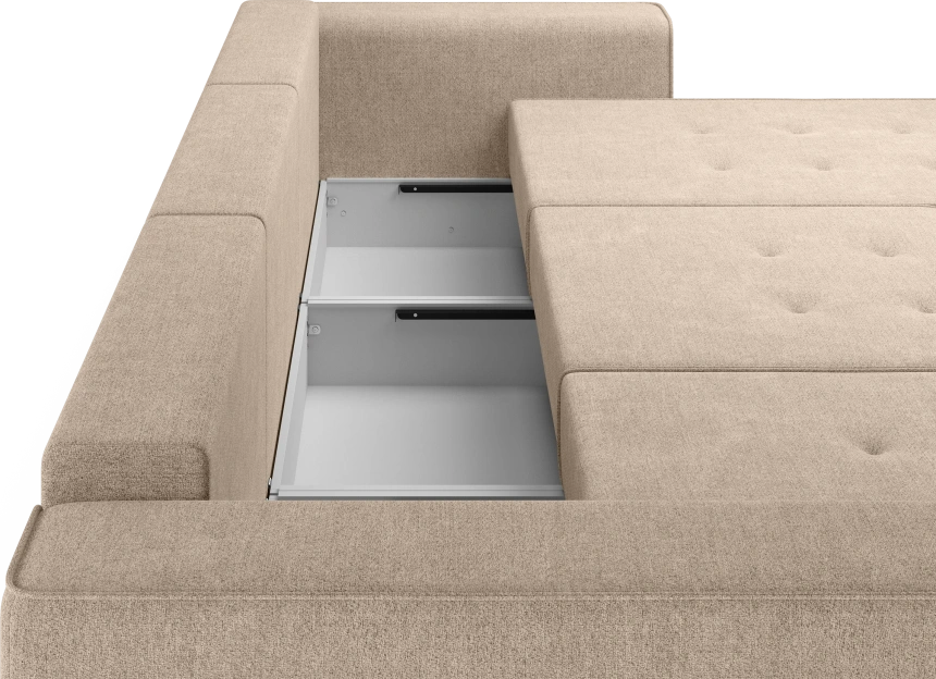 Диван П-образный трехместный Венте, модель 035, Danco 290 (коричневый)