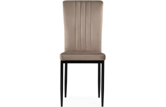 Стул на металлокаркасе Rek, мягкий, капучино / черный