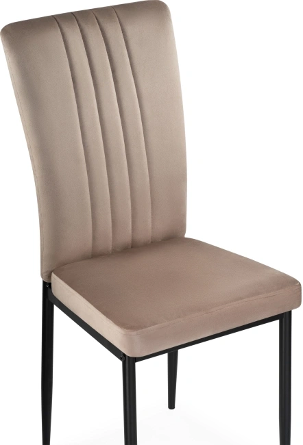 Стул на металлокаркасе Rek, мягкий, капучино / черный