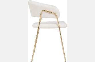 Стул Kamelia 1, white fabric / gold