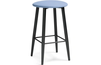 Полубарный табурет Гангток, катания дасти блю / черный матовый