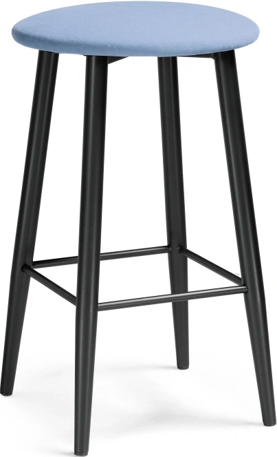 Полубарный табурет Гангток, катания дасти блю / черный матовый