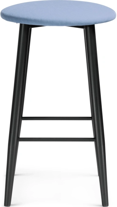 Полубарный табурет Гангток, катания дасти блю / черный матовый