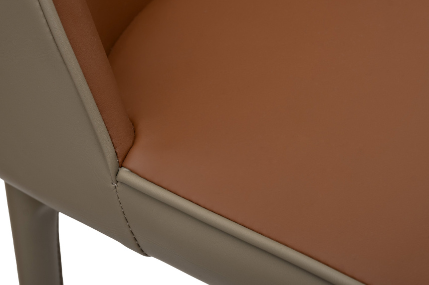 Барный стул 163YH-16995, экокожа, терракота / бежевый  