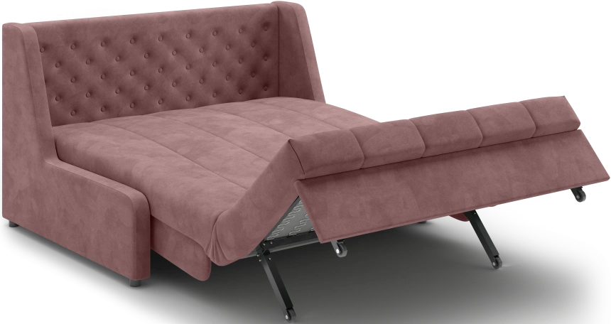 Диван прямой Ричмонд 140, модель 069, без подлокотников, Коралловый (Ultra coral)