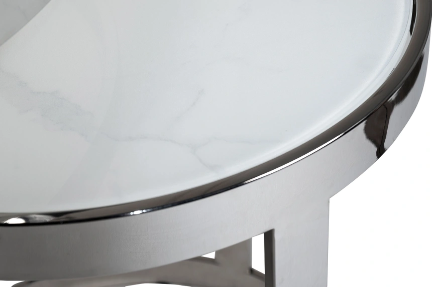 Комплект журнальных столов 47ED-ET081S, 60x60x60, стекло, прозрачный /хром