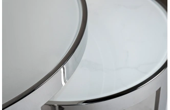 Комплект журнальных столов 47ED-ET081S, 60x60x60, стекло, прозрачный /хром